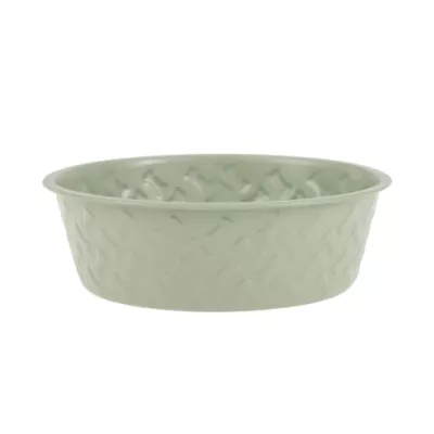 Top Paw® Green Embossed Stainless Steel Dog Bowl 12oz, 27oz, 64oz - Image 1