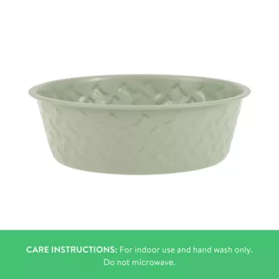 Top Paw® Green Embossed Stainless Steel Dog Bowl 12oz, 27oz, 64oz - Image 3