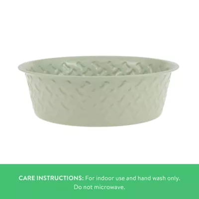 Top Paw® Green Embossed Stainless Steel Dog Bowl 12oz, 27oz, 64oz - Image 3