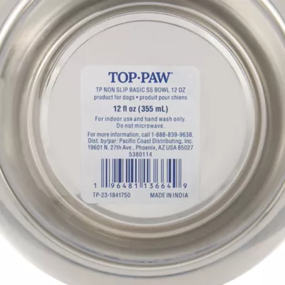 Top Paw® Non Slip Basic Stainless Steel Dog Bowl 12oz, 27oz, 52oz, 88oz, 136oz - Image 7