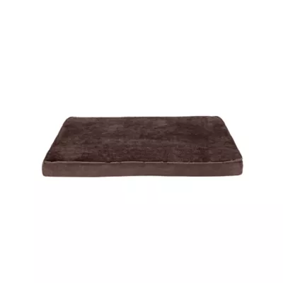 FurHaven Terry & Suede Memory Foam Deluxe Dog Bed Mattress - Espresso, Gray, Large - Jumbo Plus - Image 1