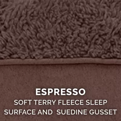 FurHaven Terry & Suede Memory Foam Deluxe Dog Bed Mattress - Espresso, Gray, Large - Jumbo Plus - Image 2