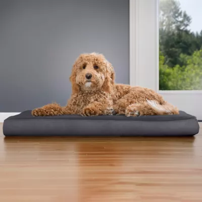 FurHaven Terry & Suede Memory Foam Deluxe Dog Bed Mattress - Espresso, Gray, Large - Jumbo Plus - Image 2