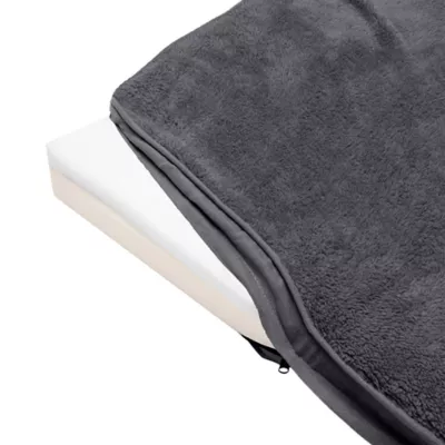 FurHaven Terry & Suede Memory Foam Deluxe Dog Bed Mattress - Espresso, Gray, Large - Jumbo Plus - Image 4