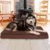 FurHaven Terry & Suede Memory Foam Deluxe Dog Bed Mattress - Espresso, Gray, Large - Jumbo Plus image thumbnail 3