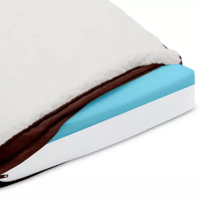 FurHaven Cooling Gel-Top Memory Foam Deluxe Dog Bed Mattress - Espresso, Gray - Image 5