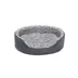 FurHaven Two-Tone Fur & Suede Oval Cuddler Cat & Dog Bed - Gray, S-XL image thumbnail 1
