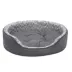 FurHaven Two-Tone Fur & Suede Oval Cuddler Cat & Dog Bed - Gray, S-XL image thumbnail 3