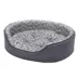 FurHaven Two-Tone Fur & Suede Oval Cuddler Cat & Dog Bed - Gray, S-XL image thumbnail 4