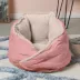 FurHaven Pet Minky Faux Fur & Velvet Calming Hug Bed - Pink, Gray, Small, Medium image thumbnail 6