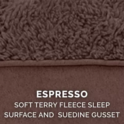 FurHaven Terry & Suede Memory Foam Deluxe Dog Bed Mattress - Espresso, Gray, Large - Jumbo Plus - Image 3