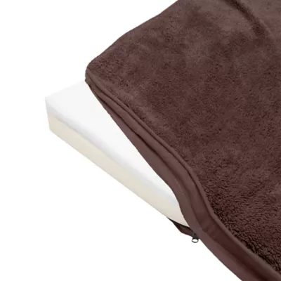 FurHaven Terry & Suede Memory Foam Deluxe Dog Bed Mattress - Espresso, Gray, Large - Jumbo Plus - Image 4