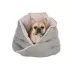 FurHaven Pet Minky Faux Fur & Velvet Calming Hug Bed - Pink, Gray, Small, Medium image thumbnail 1
