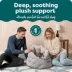 FurHaven Pet Minky Faux Fur & Velvet Calming Hug Bed - Pink, Gray, Small, Medium image thumbnail 3