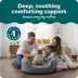 FurHaven Two-Tone Fur & Suede Oval Cuddler Cat & Dog Bed - Gray, S-XL image thumbnail 3