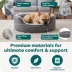 FurHaven Two-Tone Fur & Suede Oval Cuddler Cat & Dog Bed - Gray, S-XL image thumbnail 5