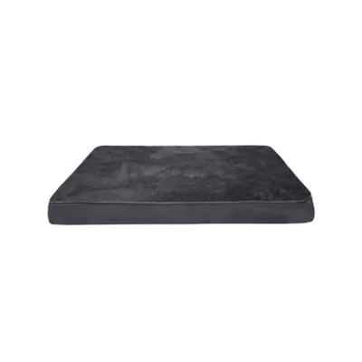 FurHaven Terry & Suede Memory Foam Deluxe Dog Bed Mattress - Espresso, Gray, Large - Jumbo Plus - Image 1