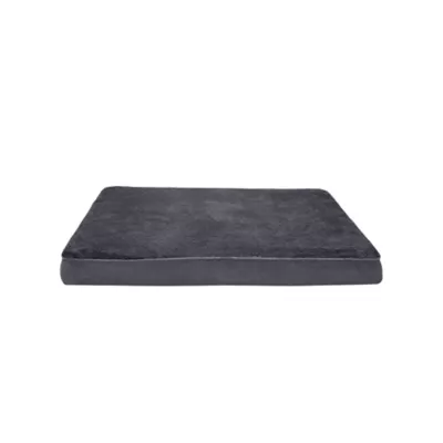 FurHaven Terry & Suede Memory Foam Deluxe Dog Bed Mattress - Espresso, Gray, Large - Jumbo Plus - Image 1