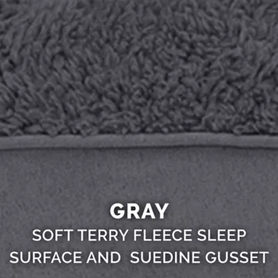 FurHaven Terry & Suede Memory Foam Deluxe Dog Bed Mattress - Espresso, Gray, Large - Jumbo Plus - Image 3