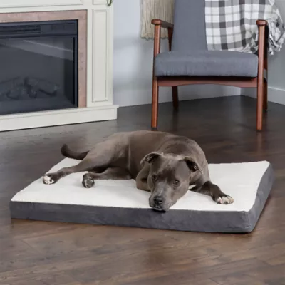 FurHaven Cooling Gel-Top Memory Foam Deluxe Dog Bed Mattress - Espresso, Gray - Image 2