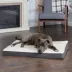 FurHaven Cooling Gel-Top Memory Foam Deluxe Dog Bed Mattress - Espresso, Gray image thumbnail 2