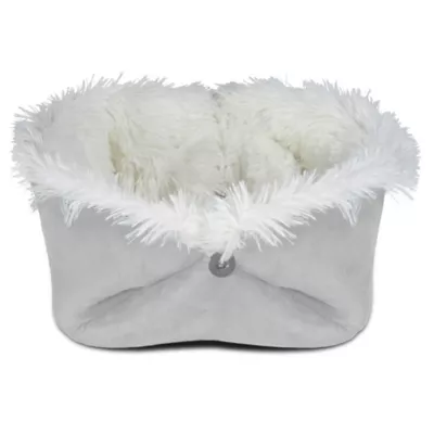 FurHaven Convertible Self-Warming Cuddle Pet Bed, Rainbow, Silver, Gray, Spruce, Small, Large - Image 2