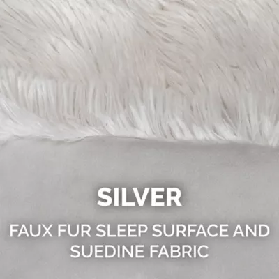 FurHaven Convertible Self-Warming Cuddle Pet Bed, Rainbow, Silver, Gray, Spruce, Small, Large - Image 4