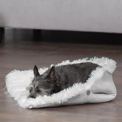 FurHaven Convertible Self-Warming Cuddle Pet Bed, Rainbow, Silver, Gray, Spruce, Small, Large - Image 5