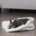 FurHaven Convertible Self-Warming Cuddle Pet Bed, Rainbow, Silver, Gray, Spruce, Small, Large image thumbnail 5