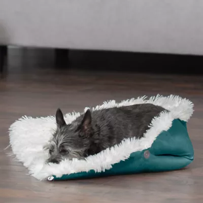 FurHaven Convertible Self-Warming Cuddle Pet Bed, Rainbow, Silver, Gray, Spruce, Small, Large - Image 3
