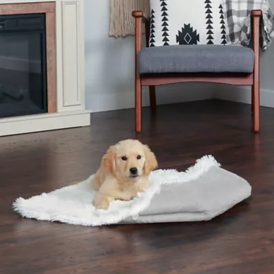 FurHaven Convertible Self-Warming Cuddle Pet Bed, Rainbow, Silver, Gray, Spruce, Small, Large - Image 6