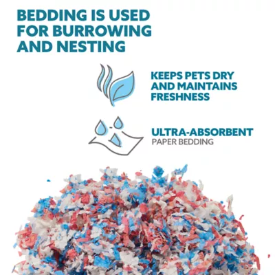 Full Cheeks® Odor Control Small Pet Paper Bedding - Red, White & Blue Blend - Image 4