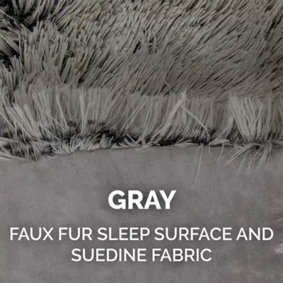 FurHaven Convertible Self-Warming Cuddle Pet Bed, Rainbow, Silver, Gray, Spruce, Small, Large - Image 2