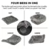 FurHaven Convertible Self-Warming Cuddle Pet Bed, Rainbow, Silver, Gray, Spruce, Small, Large image thumbnail 8