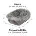 FurHaven Convertible Self-Warming Cuddle Pet Bed, Rainbow, Silver, Gray, Spruce, Small, Large image thumbnail 5