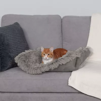 FurHaven Convertible Self-Warming Cuddle Pet Bed, Rainbow, Silver, Gray, Spruce, Small, Large - Image 7