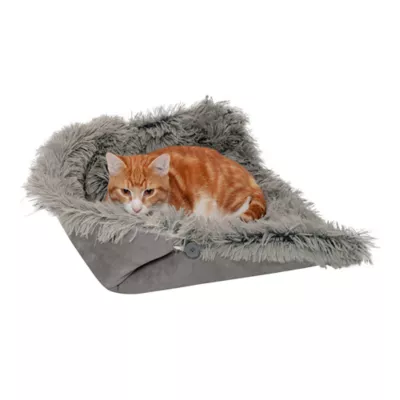 FurHaven Convertible Self-Warming Cuddle Pet Bed, Rainbow, Silver, Gray, Spruce, Small, Large - Image 10