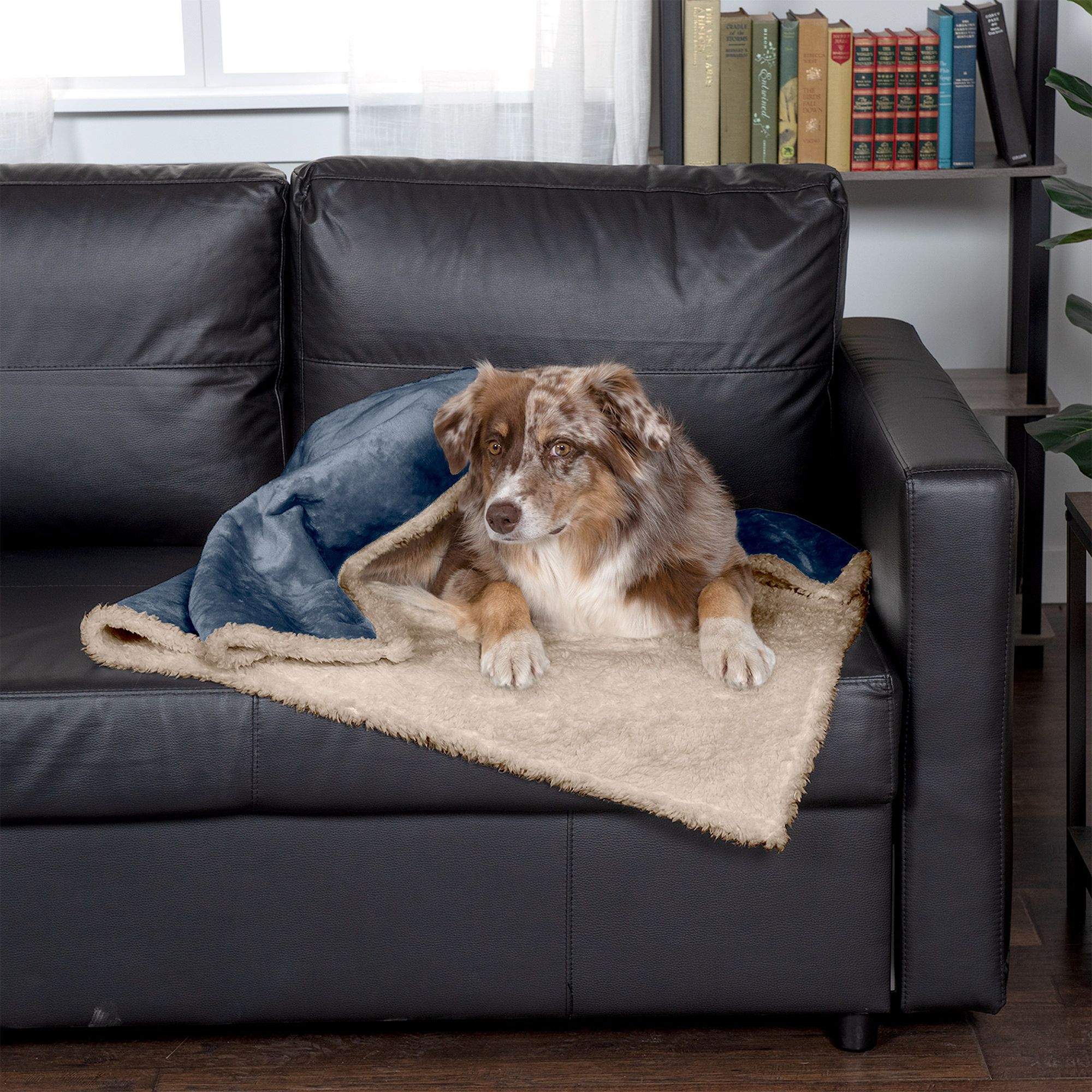 FurHaven Pet Soft-Edge Warming Waterproof Blanket - Cozy Denim - thumbnail 3