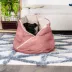 FurHaven Pet Minky Faux Fur & Velvet Calming Hug Bed - Pink, Gray, Small, Medium image thumbnail 7