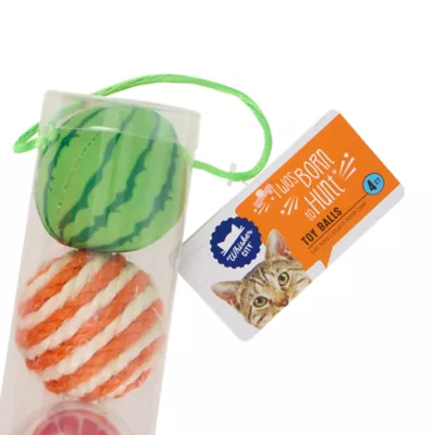 Whisker City® Fruit Balls Cat Toys 4-Pack - Image 2