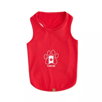 HOTEL DOGGY Flag & Paw Red Dog Tank Top - Image 4