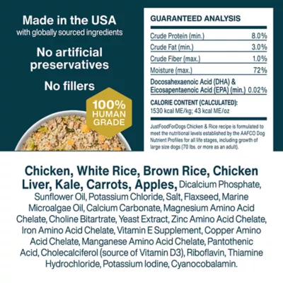 JustFoodForDogs All Life Stages Frozen Dog Food - Chicken & White Rice - Image 5