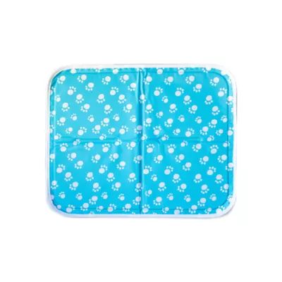 Green Pet Shop Self-Cooling Gel Dog Mat - Paw Print Pattern - Image 1
