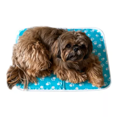 Green Pet Shop Self-Cooling Gel Dog Mat - Paw Print Pattern - Image 2