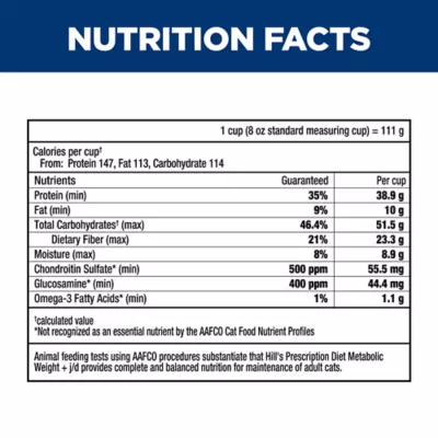 Hill's Prescription Diet Metabolic Weight Management + Joint Adult Dry Cat Food - Image 7