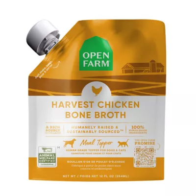 Open Farm Grain Free Bone Broth Topper for Cats or Dogs - Human Grade, Chicken - Image 1