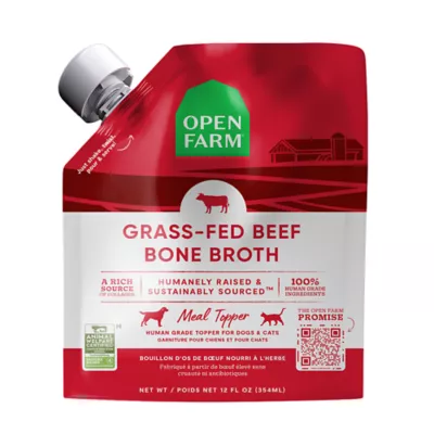 Open Farm Grain Free All Life Stages Wet Cat Topper - Human Grade, Bone Broth, 12 oz - Image 1