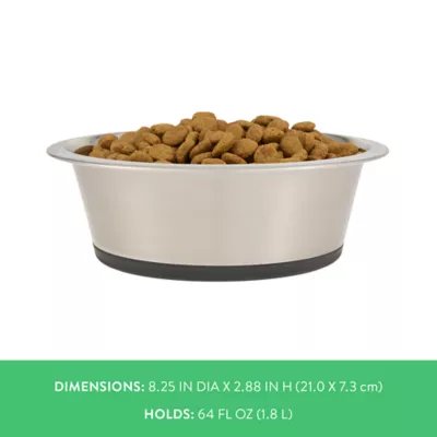 Top Paw® Non Slip Basic Stainless Steel Dog Bowl 12oz, 27oz, 52oz, 88oz, 136oz - Image 4