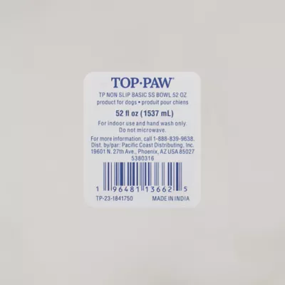 Top Paw® Non Slip Basic Stainless Steel Dog Bowl 12oz, 27oz, 52oz, 88oz, 136oz - Image 7