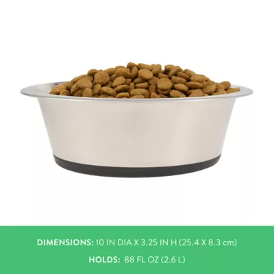 Top Paw® Non Slip Basic Stainless Steel Dog Bowl 12oz, 27oz, 52oz, 88oz, 136oz - Image 4